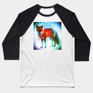 Low poly style Winter Fox Baseball T-Shirt